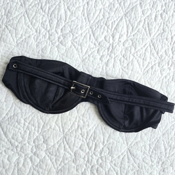 Christian Dior Strapless Front Buckle Bikini Top CD Clasp - Picture 1 of 14